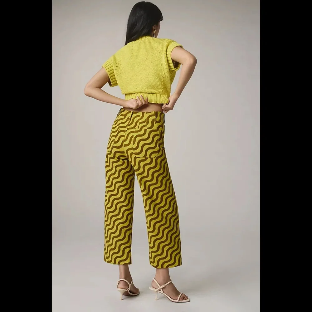 Anthropologie Colette Cropped Wide-Leg Ponte Pants by Maeve - Picture 5 of 16